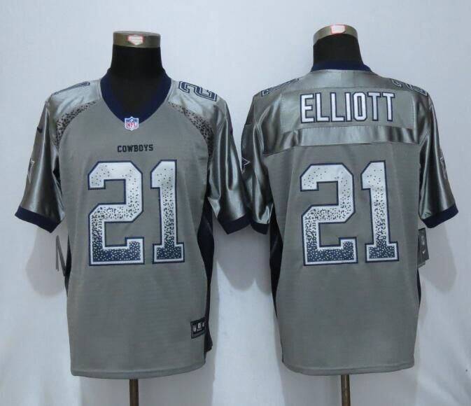 2016 Dallas cowboys 21 Elliott Drift Fashion Grey NEW Nike Elite Jerseys
